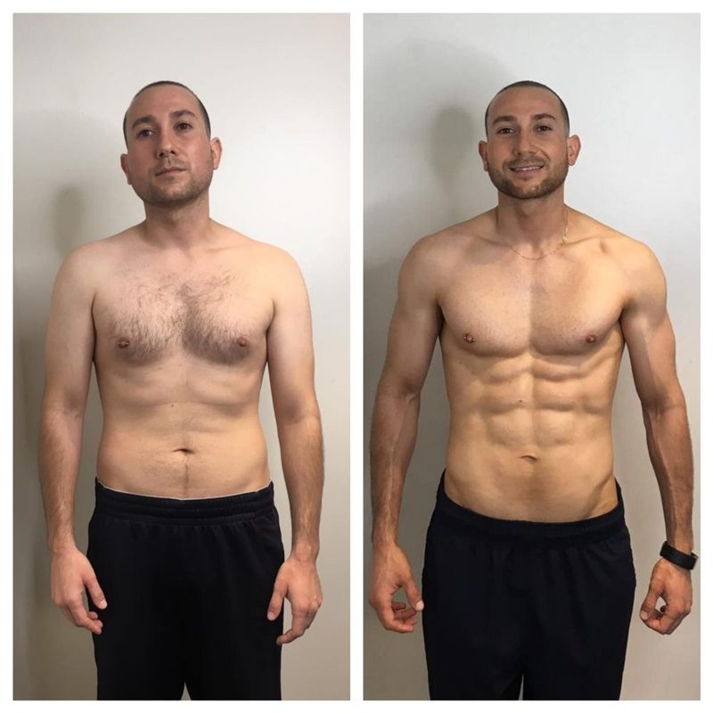 Oscar F. before and after